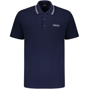 Versace, Heren, Tops, Blauw, Maat: XL Katoen,