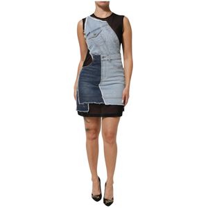 Dolce & Gabbana, Dames, Jurken, Blauw, Maat: M Denim,