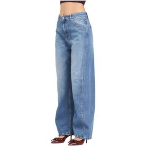 ViCOLO, Dames, Jeans, Blauw, Maat: XS Denim,