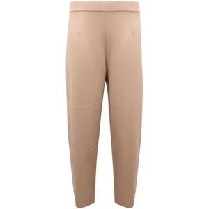 Max Mara, Dames, Broeken, Beige, Maat: S