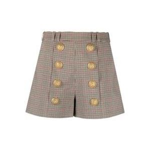 Balmain Multicolor Prince of Wales Casual Shorts , Multicolor , Dames , Maat: M