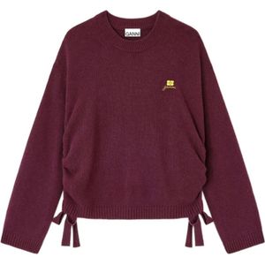 Ganni, Dames, Truien, Bruin, Maat: 2Xs/Xs Wol,