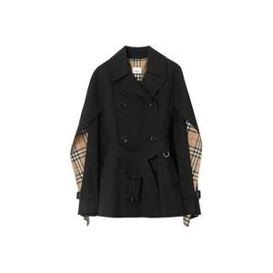 Burberry Trench Coats , Black , Dames , Maat: 3XS