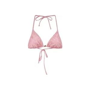 Versace Bikini Top met Barok Print , Pink , Dames , Maat: XL