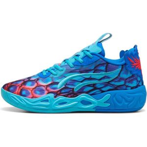 PUMA - MB.04 Lo Alien Skins - Basketbalschoenen - Blauw/Roze/Groen - Nitrofoam