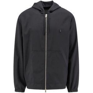 Givenchy, Heren, Sweatshirts & Hoodies, Zwart, Maat: M Wol,