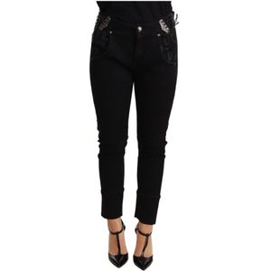 Ermanno Scervino, Dames, Jeans, Zwart, Maat: W26 Katoen,