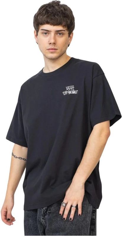 Vans, Heren, Tops, Zwart, Maat: L Katoen,