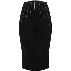 Elisabetta Franchi, Dames, Rokken, Zwart, Maat: M