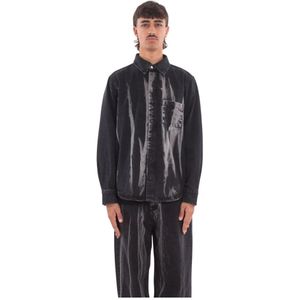 Arte Antwerp, Heren, Overhemden, Zwart, Maat: M Denim,