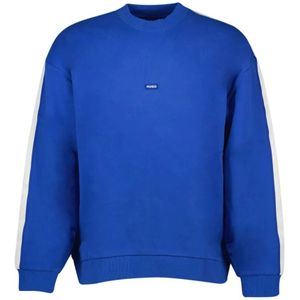 Hugo, Heren, Sweatshirts & Hoodies, Blauw, Maat: M Katoen,