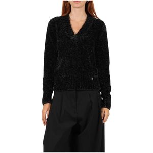 Herno, Dames, Truien, Zwart, Maat: XS Viscose,