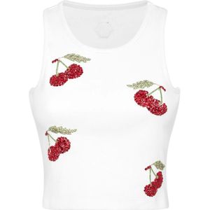 Philipp Plein, Dames, Tops, Wit, Maat: XS Katoen,