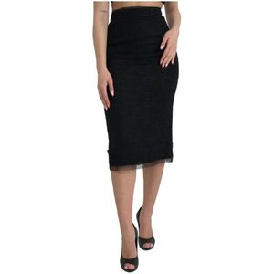 Dolce & Gabbana - Midi-rok - Zwart - Katoen