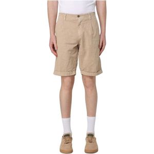 Myths, Heren, Korte broeken, Beige, Maat: L Linnen,