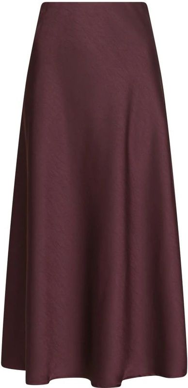 Neo Noir - Bovary Rok - Rood - Midi - Satijn