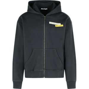 Palm Angels, Heren, Sweatshirts & Hoodies, Zwart, Maat: XL