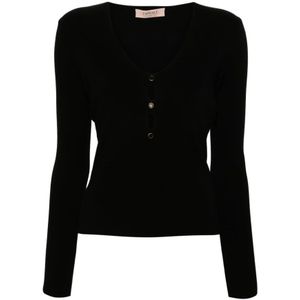 Twinset, Dames, Truien, Zwart, Maat: XS