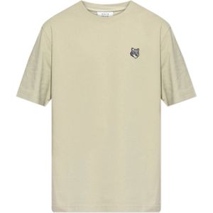 Maison Kitsuné, Heren, Tops, Beige, Maat: L Katoen,