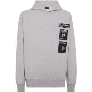 Plein Sport, Heren, Sweatshirts & Hoodies, Grijs, Maat: L Katoen,