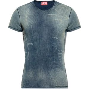 Diesel, unisex, Tops, Blauw, Maat: XS Katoen,