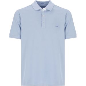 Fay, Heren, Tops, Blauw, Maat: L Katoen,