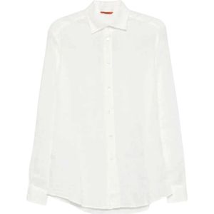 Barena Venezia, Heren, Overhemden, Wit, Maat: S Linnen,