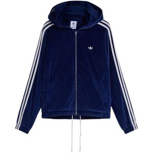 Adidas, Dames, Sweatshirts & Hoodies, Blauw, Maat: L Velours,