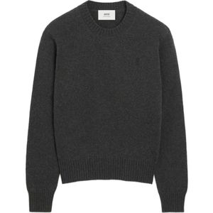 Ami Paris, Heren, Truien, Grijs, Maat: 2XS Kasjmier,