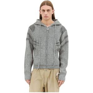 Charlie Constantinou, Heren, Truien, Grijs, Maat: M Viscose,