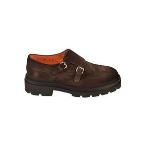 Santoni Stijlvolle heren loafers , Brown , Heren , Maat: 43 EU