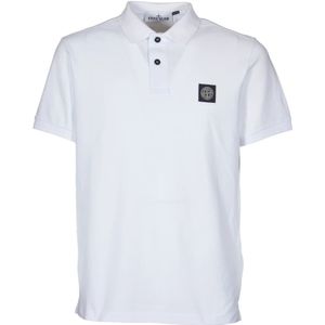 Stone Island, Heren, Tops, Wit, Maat: 2XL Katoen,