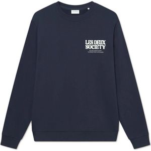 Les Deux, Heren, Sweatshirts & Hoodies, Blauw, Maat: S Katoen,