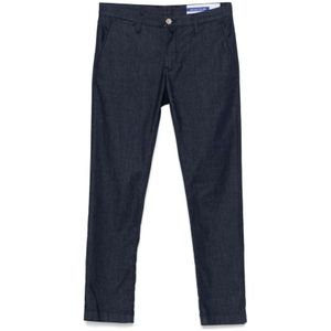 Jacob Cohën, Heren, Broeken, Blauw, Maat: W35 Denim,
