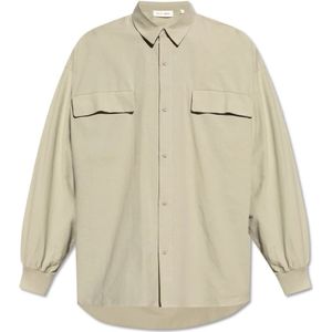 Fear Of God, Heren, Overhemden, Grijs, Maat: L Katoen,