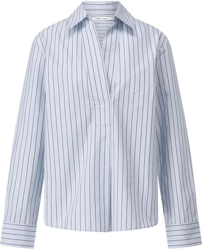 Samsøe Samsøe - Satolina - Blouse - Lichtblauw - Wijde Pasvorm