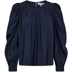 Co'Couture, Dames, Blouses & Shirts, Blauw, Maat: S Nylon,