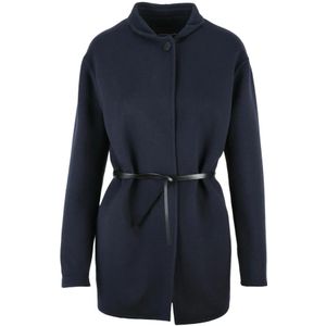 Fabiana Filippi, Dames, Jassen, Blauw, Maat: S Wol,