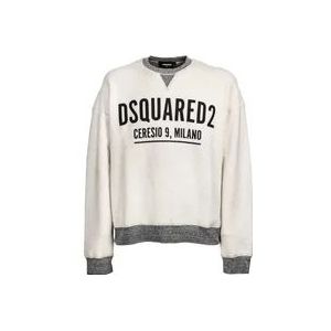 Dsquared2 Oversized Fit Sweatshirt in Wit , White , Heren , Maat: XL