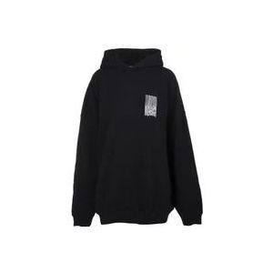 Balenciaga Sweatshirt met capuchon , Black , Heren , Maat: XS