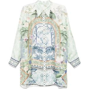 Camilla, Dames, Blouses & Shirts, Veelkleurig, Maat: XL Zijde,