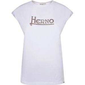 Herno, Dames, Tops, Wit, Maat: XS Katoen,