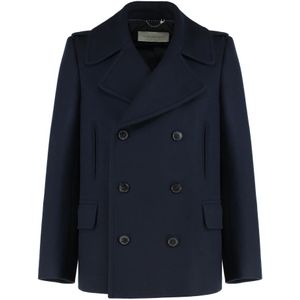 Dries Van Noten, Heren, Mantels, Blauw, Maat: M Wol,