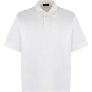 Roberto Collina, Heren, Tops, Wit, Maat: M Katoen,