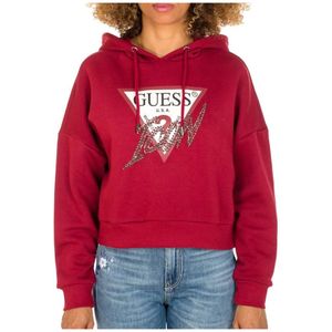 Guess, Dames, Sweatshirts & Hoodies, Rood, Maat: S