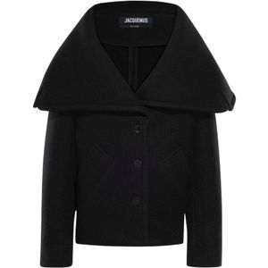 Jacquemus - Le Caban Caruso - Jas - Zwart - Scheerwol/Katoen/Elastaan