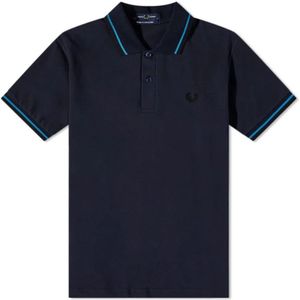 Fred Perry, Heren, Tops, Blauw, Maat: 4XS Katoen,