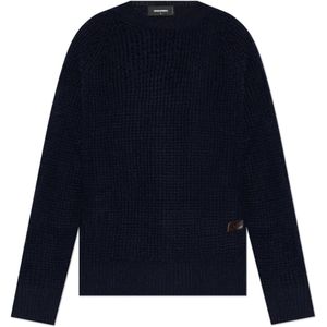 Dsquared2, Dames, Truien, Blauw, Maat: XS Wol,