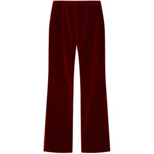 Max Mara, Dames, Broeken, Rood, Maat: M Wol,