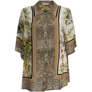 Elie Saab, Dames, Blouses & Shirts, Veelkleurig, Maat: 3XS Chiffon,